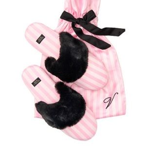 Victoria’s Secret Signature Satin Slippers